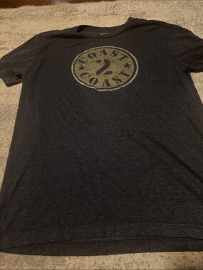 4/$15 G.H. Bass & Co. Black Short Sleeve Tee with Olive Graphic